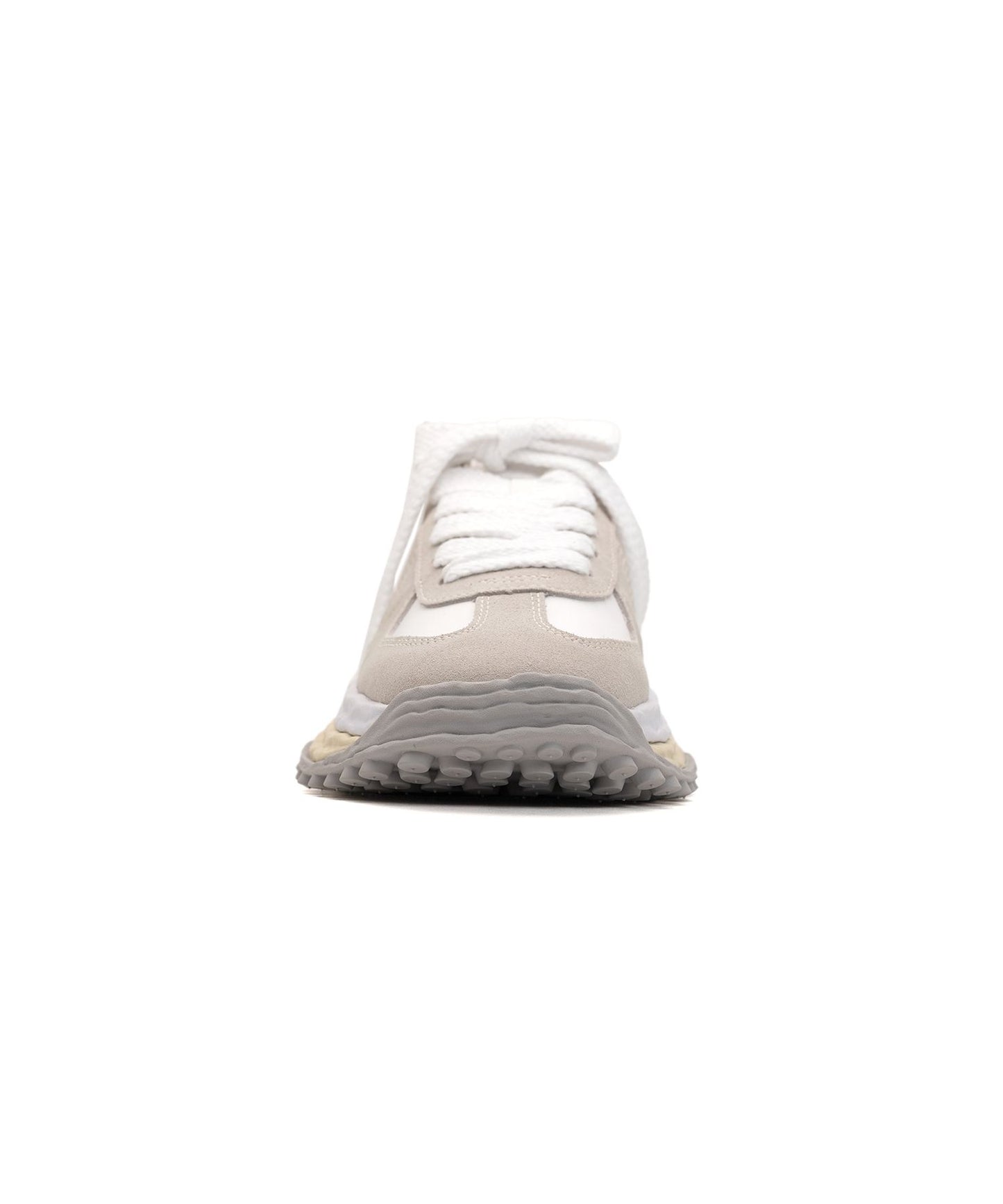 (A14FW703) MAISON MIHARA YASUHIRO "LARRY" OG SOLE MIX MATERIAL LOW SNEAKER WHITE