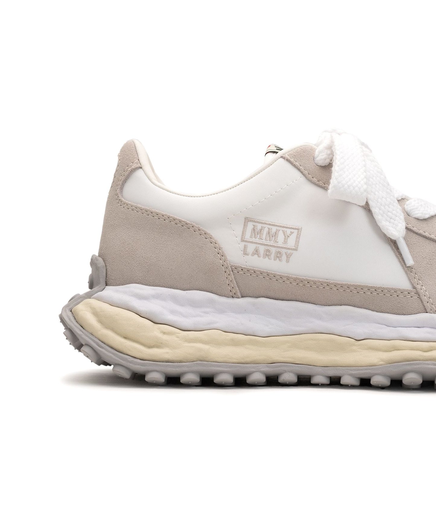 (A14FW703) MAISON MIHARA YASUHIRO "LARRY" OG SOLE MIX MATERIAL LOW SNEAKER WHITE