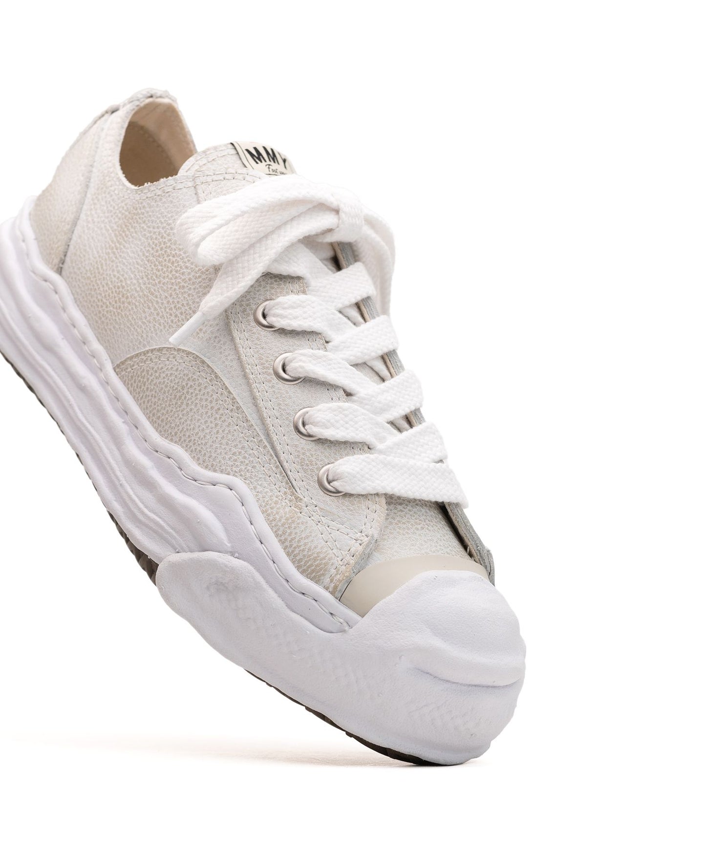(A14FW743) MAISON MIHARA YASUHIRO "HANK" OG SOLE BRUSHED SHRINK LEATHER LOW SNEAKER WHITE