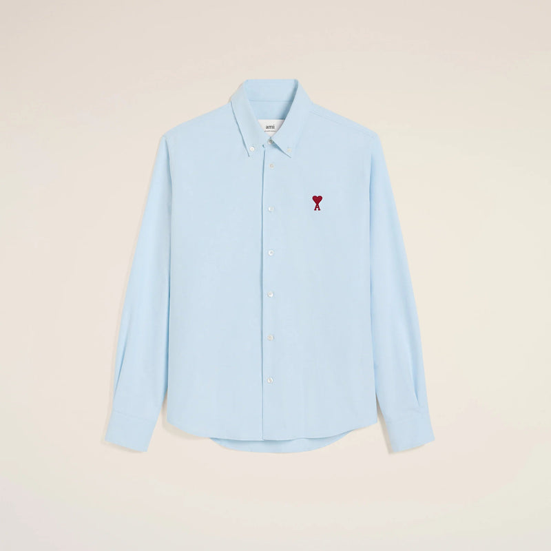 AMI PARIS SKY BLUE BOTTON DOWN AMI DE COEUR SHIRT