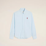 AMI PARIS BLUE BOTTON DOWN AMI DE COEUR SHIRT