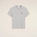 AMI PARIS GREY COTTON AMI DE COEUR TEE