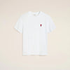 AMI PARIS WHITE COTTON AMI DE COEUR TEE