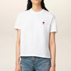 AMI PARIS WHITE COTTON AMI DE COEUR TEE