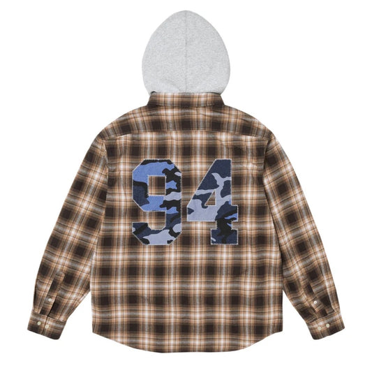 SUPREME 26FW WEEK 1 HOODED FLANNEL SHIRT