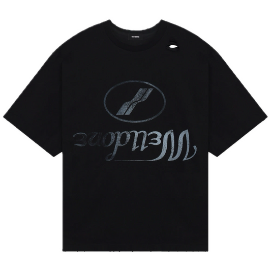 WE11DONE DESTROYED REVERSE LOGO TEE