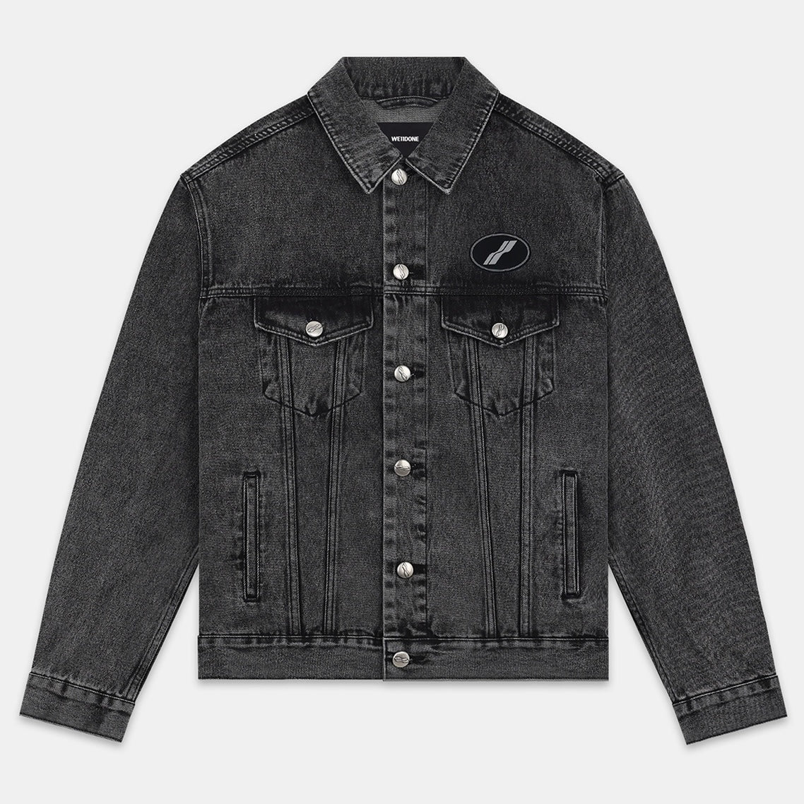 WE11DONE OVERSIZE DENIM JACKET WASHED BLACK