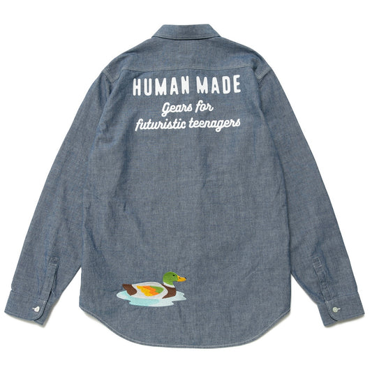 HUMAN MADE 23FW CHAMBARY L/S SHIRT(HM25SH002)