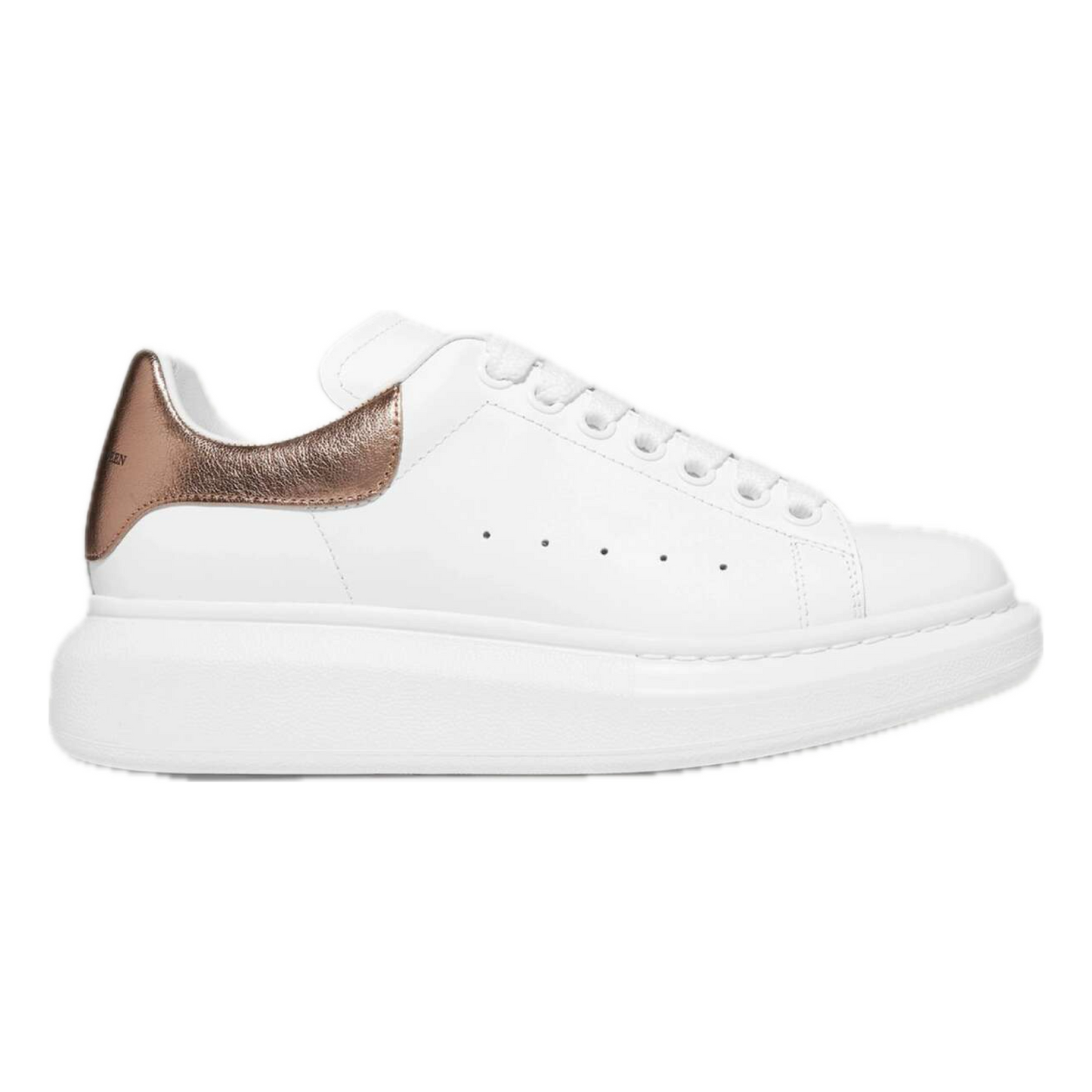 ALEXANDER MCQUEEN SNEAKER WHT/ROSE GOLD
