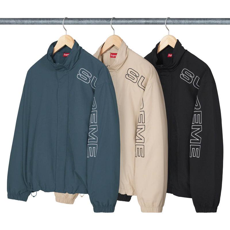 SUPREME 23FW SPELLOUT EMBROIDERED TRACK JACKET