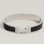 HERMES MATTE ENAMEL CLIC HH BRACELET (BLACK)