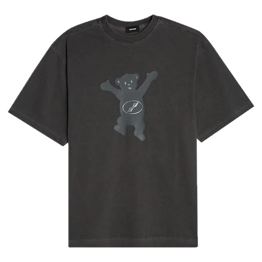 WE11DONE CHARCOAL TEDDY PRINT TEE
