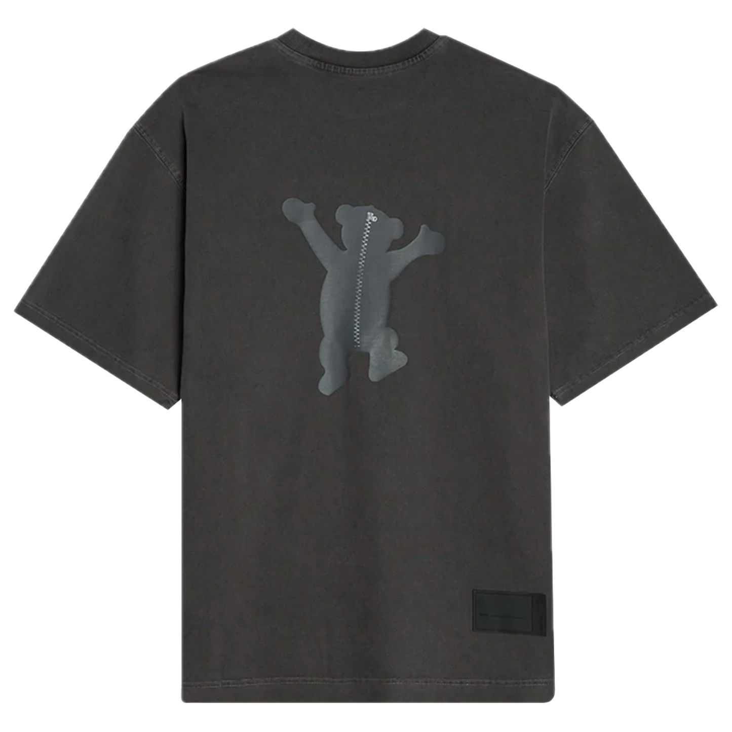 WE11DONE CHARCOAL TEDDY PRINT TEE