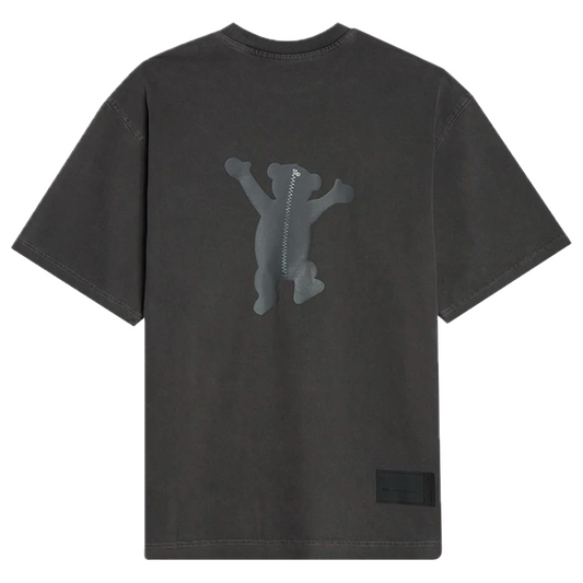 WE11DONE CHARCOAL TEDDY PRINT TEE