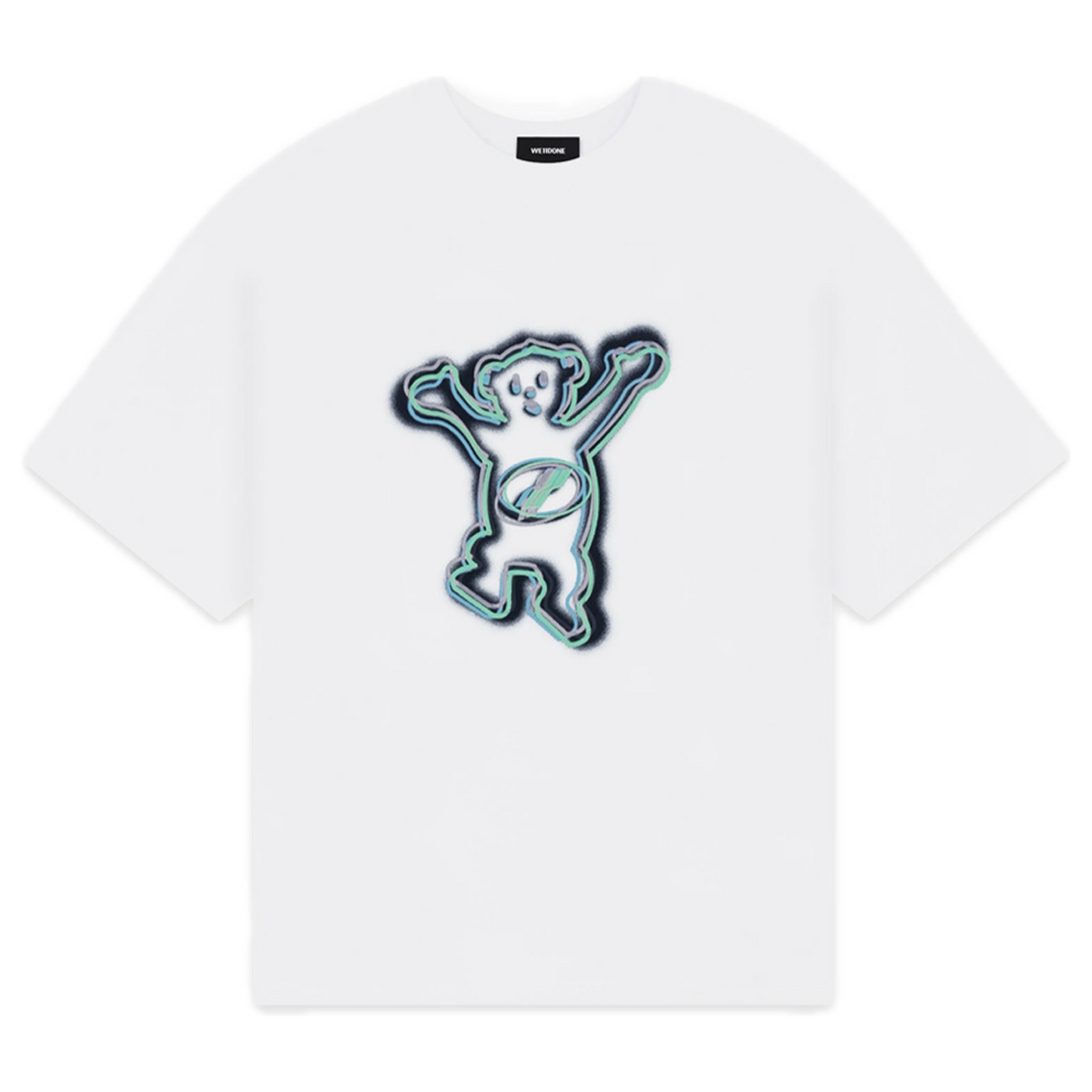 WE11DONE COLORFUL TEDDY PRINT OVERSIZE S/S TEE