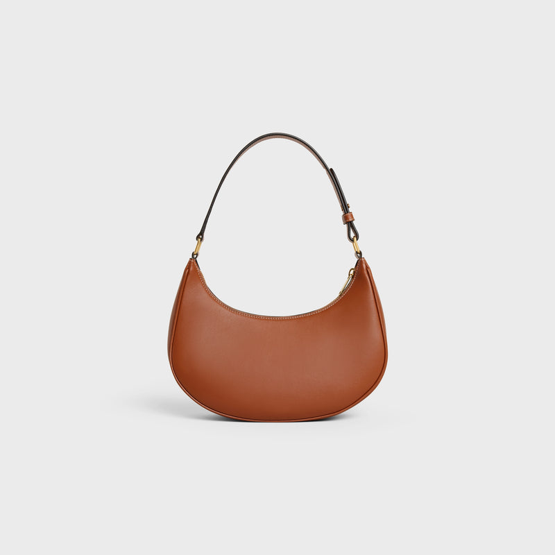 CELINE AVA BAG IN SMOOTH CALFSKIN WITH TRIOMPHE EMBROIDERY TAN
