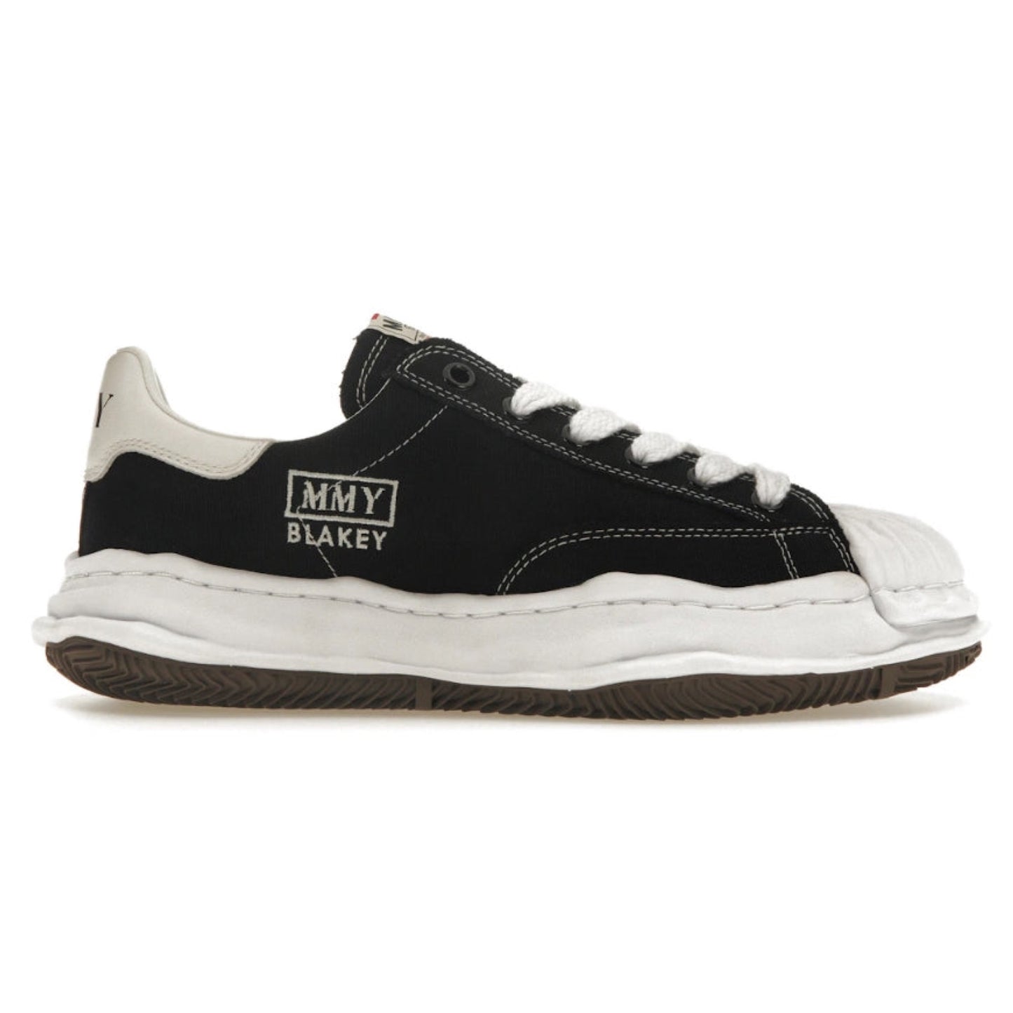 (A08FW735)MAISON MIHARA YASUHIRO "BLAKEY" OG SOLE CANVAS LOW TOP SNEAKER BLACK
