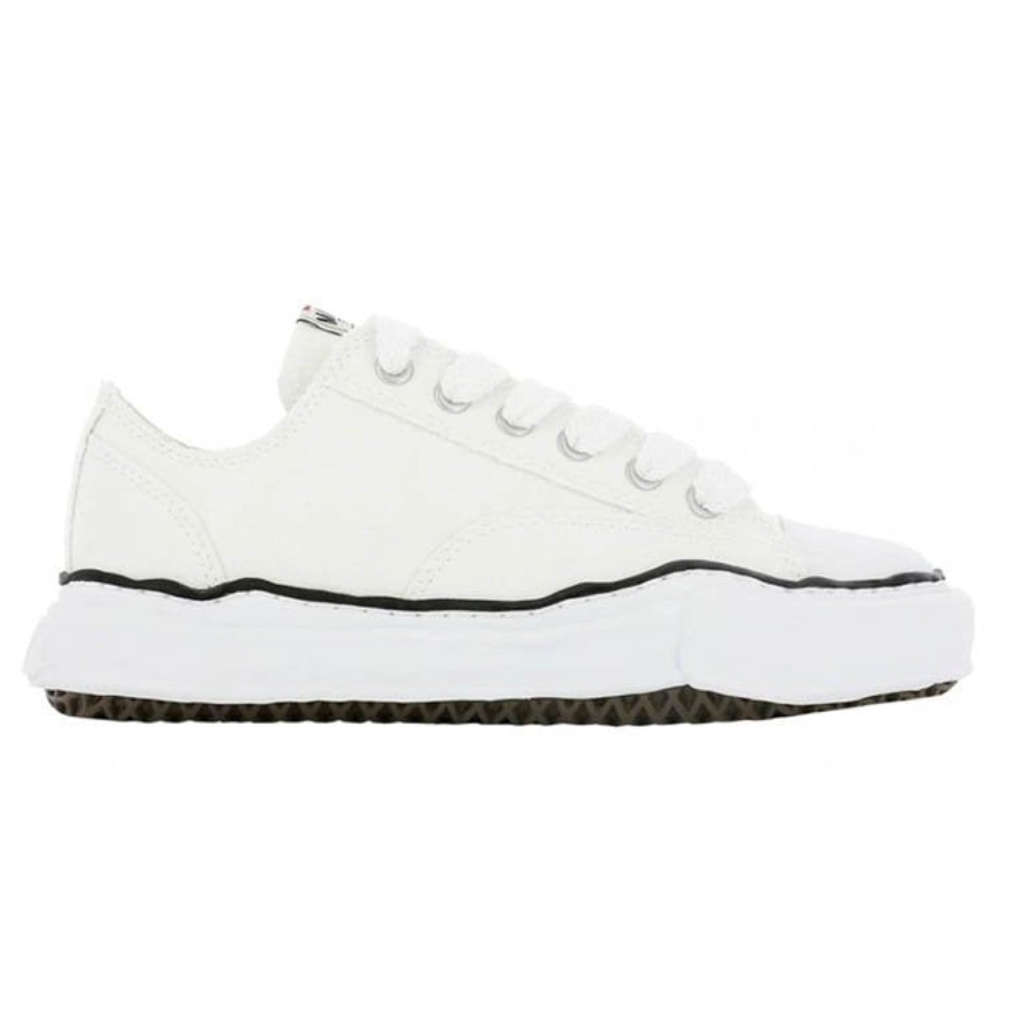 (A01FW702)MAISON MIHARA YASUHIRO "PETERSON" OG SOLE CANVAS LOW TOP SNEAKER WHITE