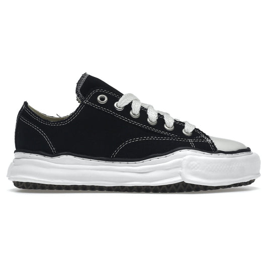 (A01FW702)MAISON MIHARA YASUHIRO "PETERSON" OG SOLE CANVAS LOW TOP SNEAKER BLACK