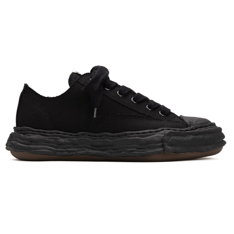 (A11FW702)MAISON MIHARA YASUHIRO "PETERSON" OG SOLE CANVAS LOW TOP SNEAKER BLACK/BLACK