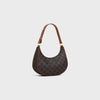 CELINE AVA BAG IN TRIOMPHE CANVAS AND CALFSKIN TAN