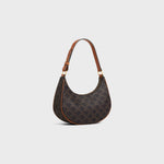 CELINE AVA BAG IN TRIOMPHE CANVAS AND CALFSKIN TAN