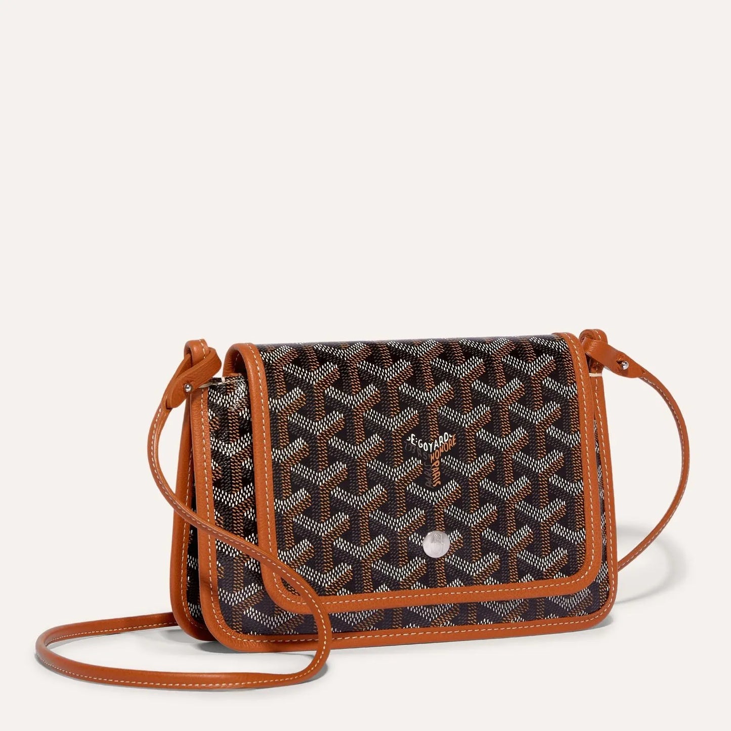 GOYARD PLUMET POUCH-WALLET (BLACK/TAN)