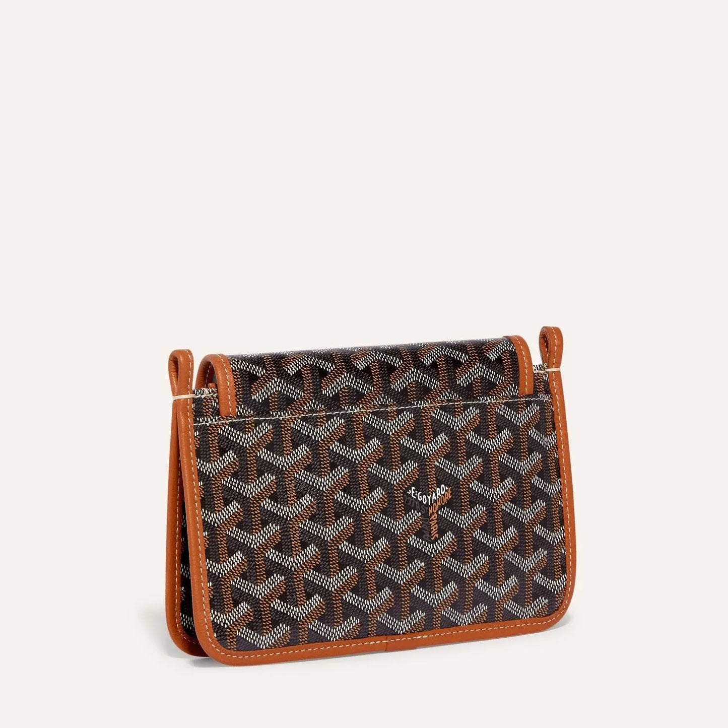 GOYARD PLUMET POUCH-WALLET (BLACK/TAN)