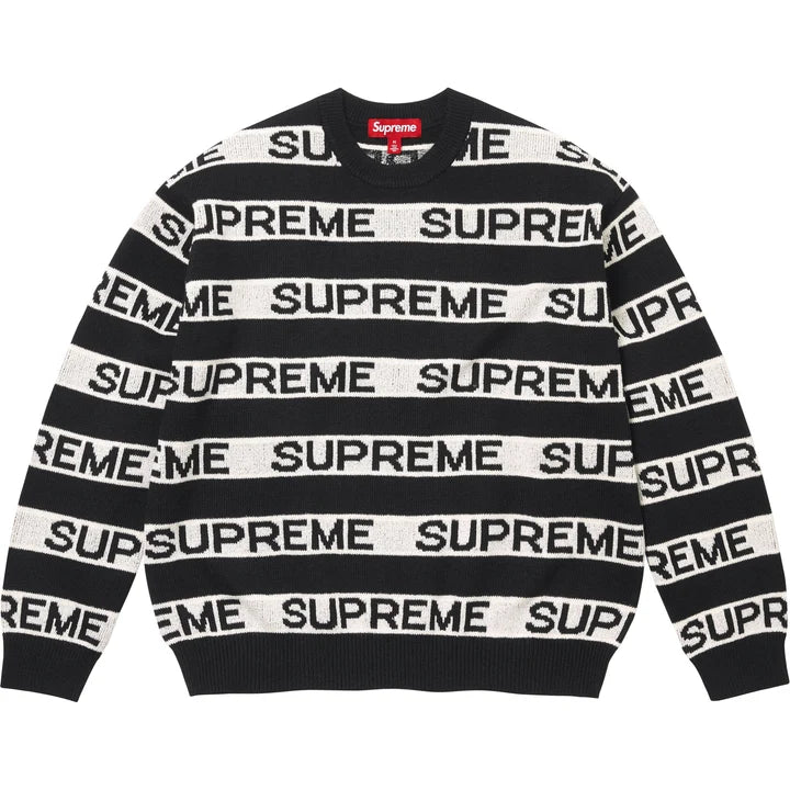 SUPREME 26FW WEEK 9 STRIPE LOGO SWEATER