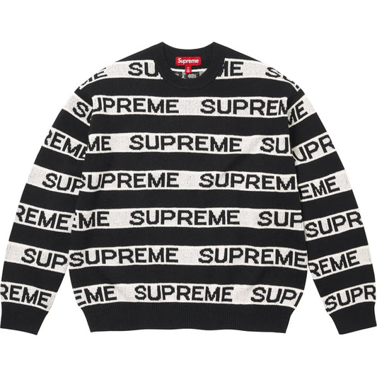 SUPREME 26FW WEEK 9 STRIPE LOGO SWEATER