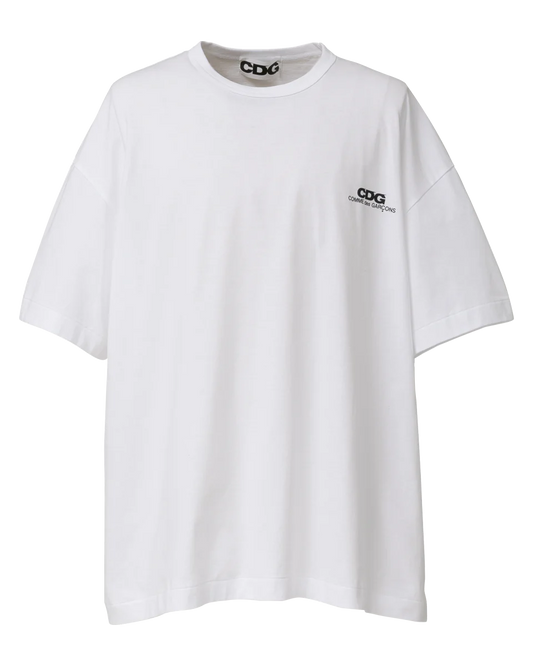 COMME DES GARCONS CDG SMALL LOGO OVERSIZED TEE