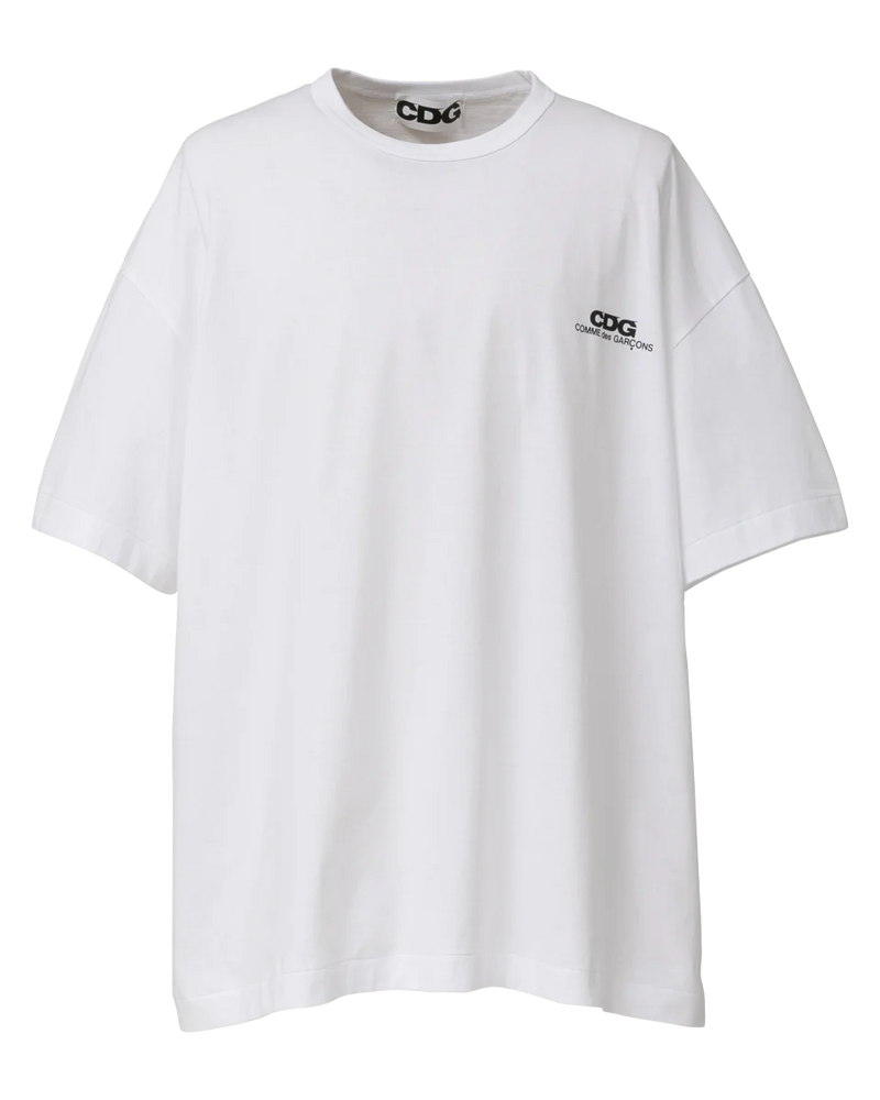 COMME DES GARCONS CDG SMALL LOGO OVERSIZED TEE