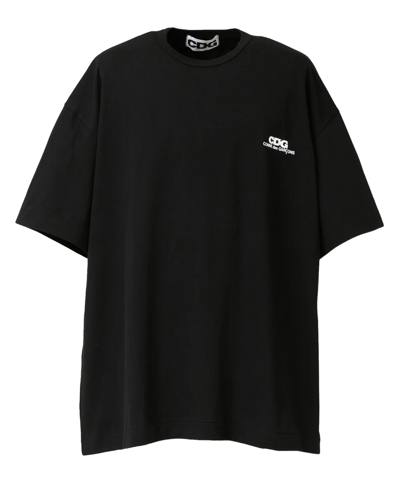COMME DES GARCONS CDG SMALL LOGO OVERSIZED TEE