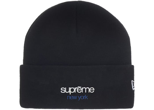 SUPREME 25FW NEW ERA® CLASSIC LOGO SHOP BEANIE ( NEW YORK BLACK)
