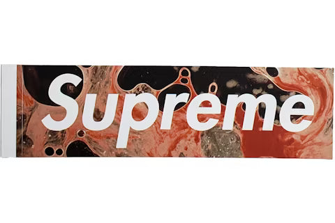 SUPREME 17FW BLOOD AND SEMEN BOX STICKER