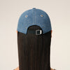 AMI PARIS BLUE COTTON AMI DE COEUR EMBROIDERY CAP