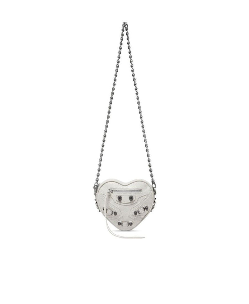 [PREORDER] BALENCIAGA LE CAGOLE HEART MINI BAG IN OPTIC WHITE