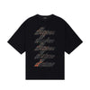 WE11DONE BLACK SPARK LOGO TEE