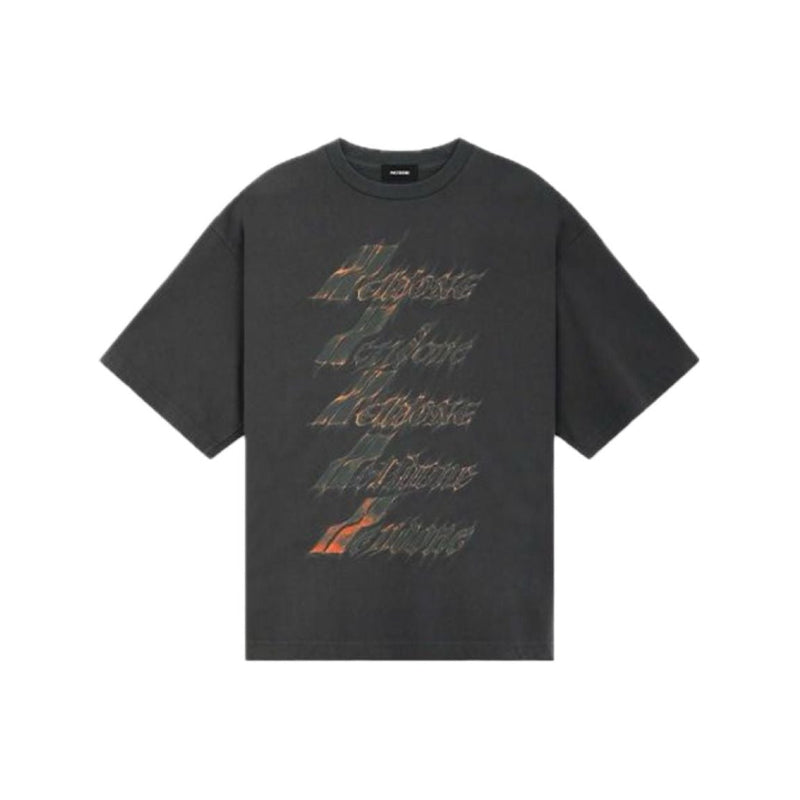 WE11DONE CHARCOAL SPARK LOGO TEE