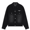 WE11DONE BLACK 1506 LOGO LOOSE FIT DENIM JACKET