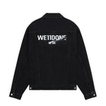 WE11DONE BLACK 1506 LOGO LOOSE FIT DENIM JACKET