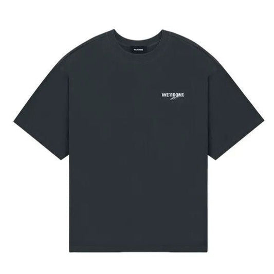 WE11DONE CHARCOAL WAVE LOGO TEE