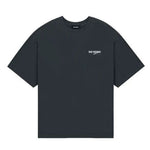 WE11DONE CHARCOAL WAVE LOGO TEE