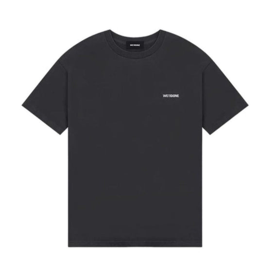 WE11DONE CHARCOAL COTTON MINI LOGO TEE