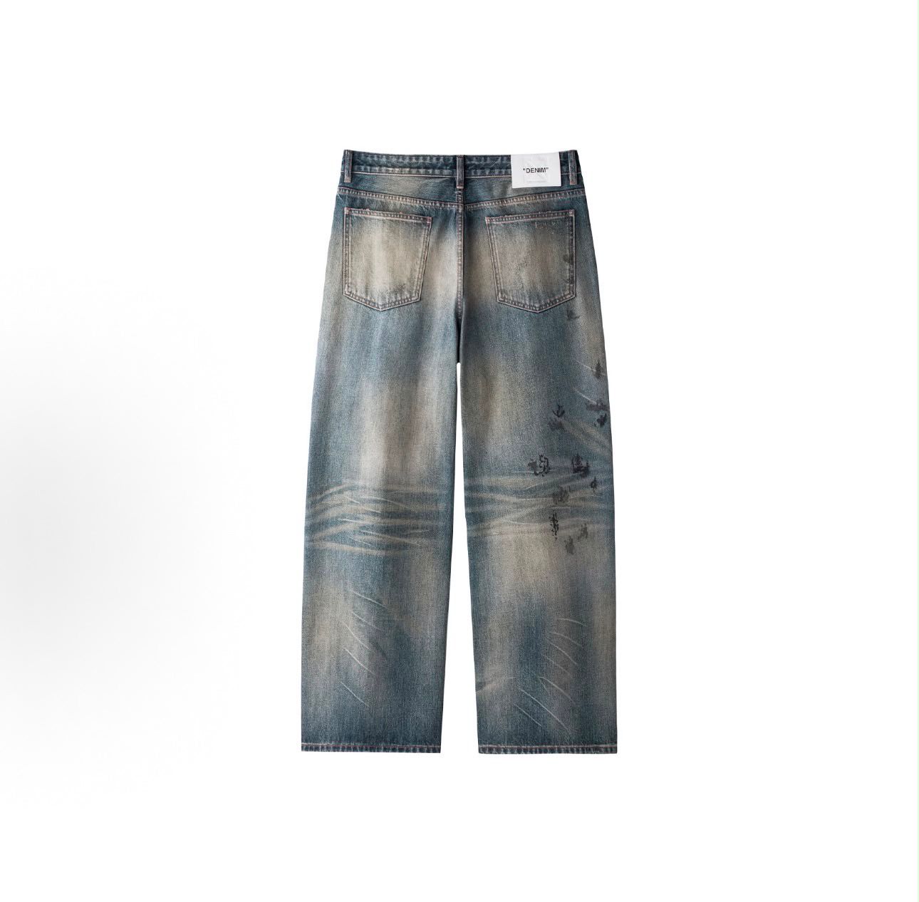 [PREORDER] OFF WHITE 26SS RETRO WASHED DISTRESSED ARROW HEAVYV DUTY RIPPED JEANS