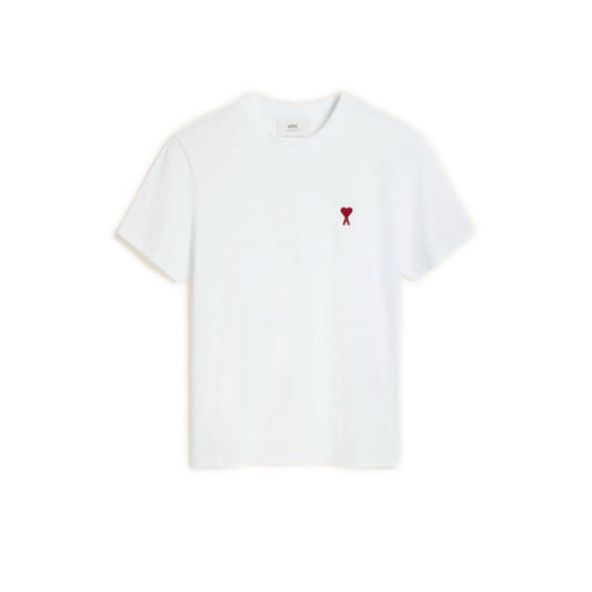 AMI PARIS WHITE COTTON AMI DE COEUR TEE