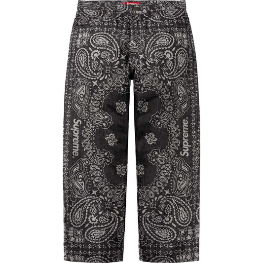 SUPREME 25SS BANDANA JACQUARD BAGGY JEAN
