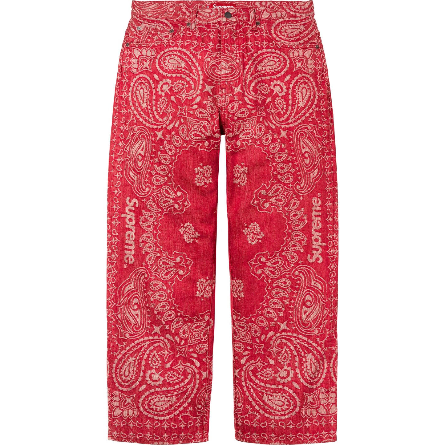 SUPREME 25SS BANDANA JACQUARD BAGGY JEAN