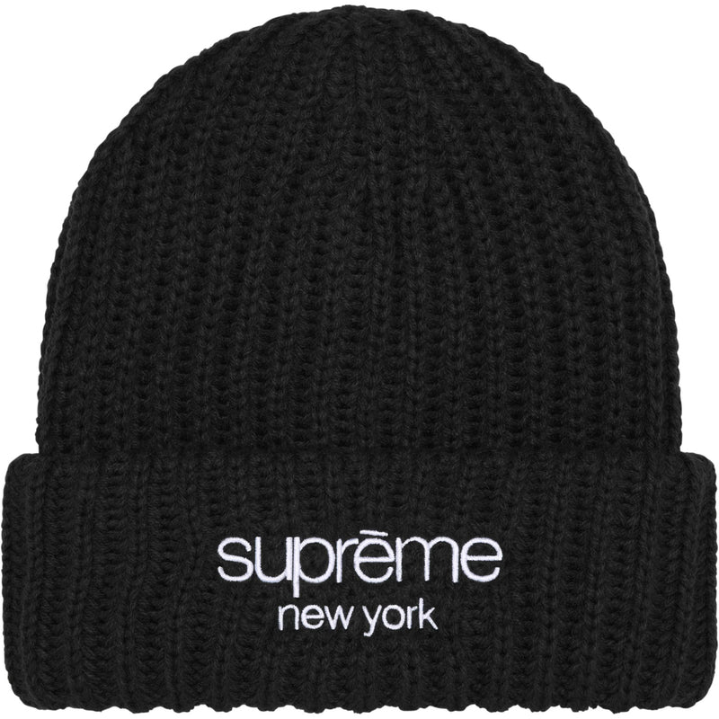 SUPREME 24FW CLASSIC LOGO CHUNKY RIBBED BEANIE