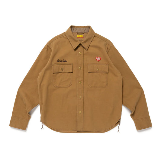 HUMAN MADE 25FW WORK SHIRT (HM30SH004)-BEIGE